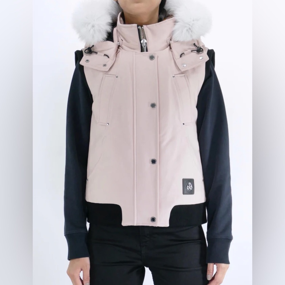 NWT MOOSE KNUCKLES
WOMENS DOWN VEST ORIGINAL - ROSE SMOKE SMALL